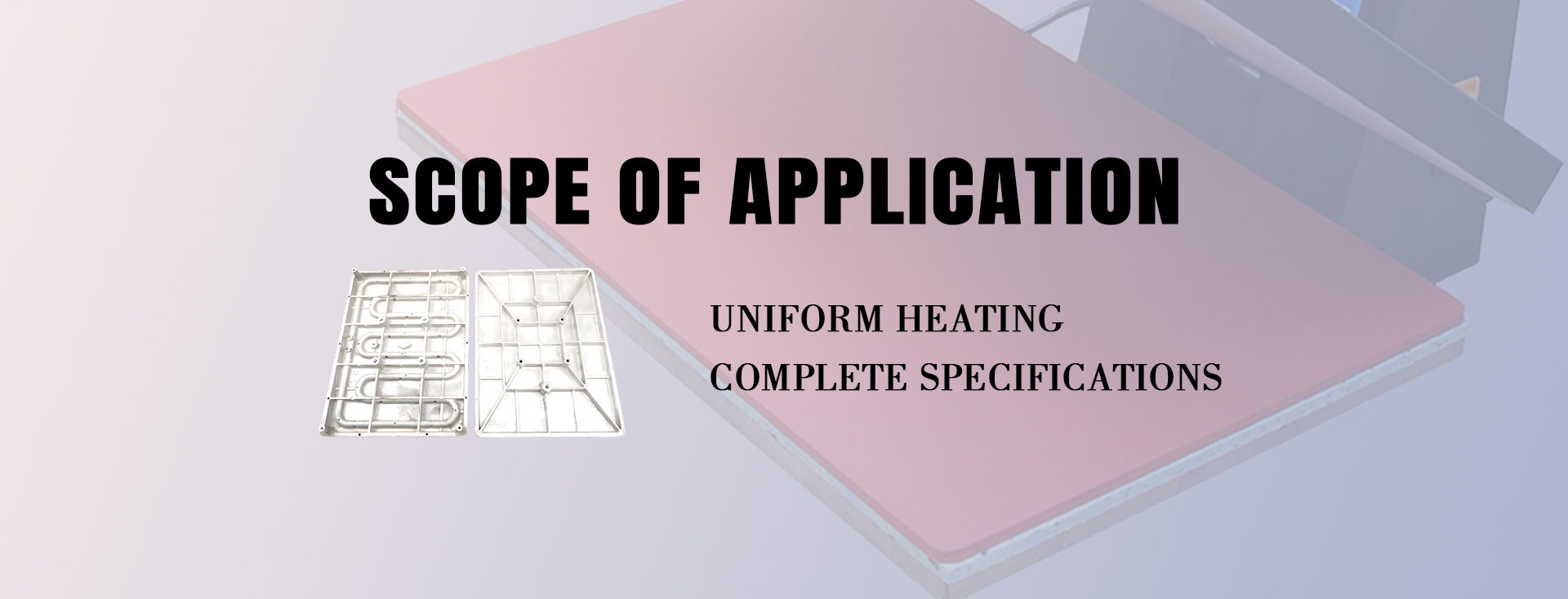 Thickened uniform heating platen, full coverage transfer without color deviation
